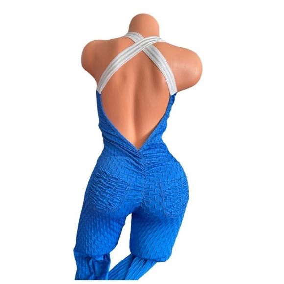 Brazilian LOVEFIT JUMPSUIT- NWOT IN ROYAL BLUE - Picture 7 of 14